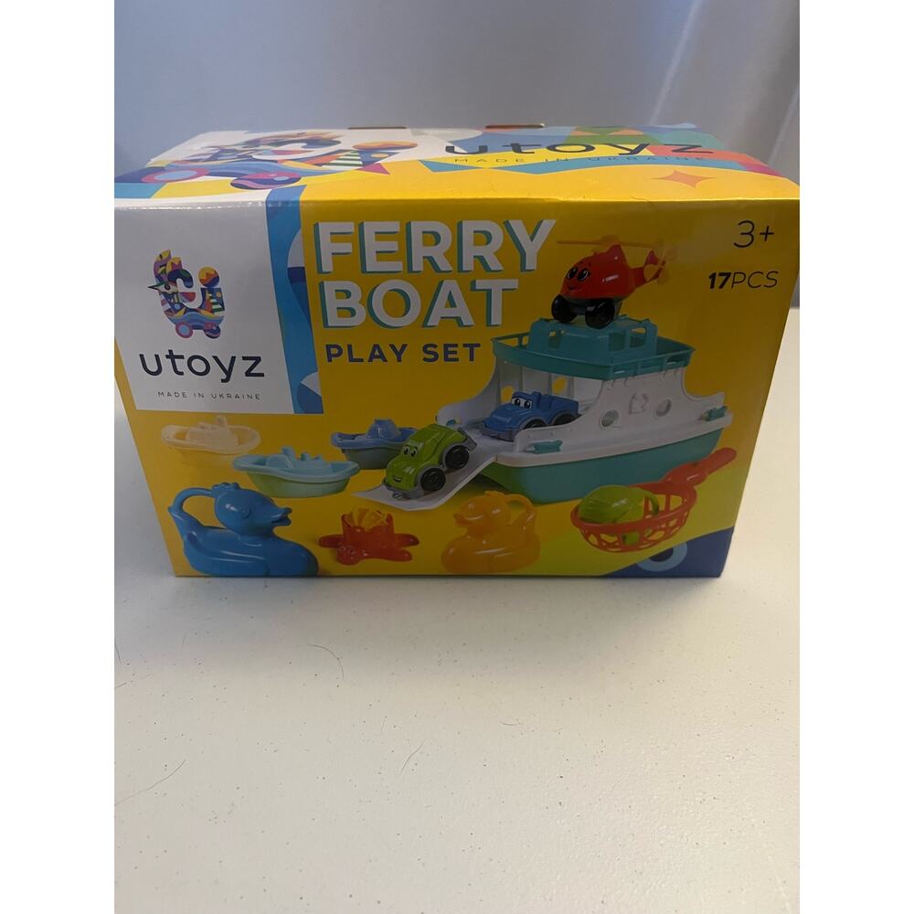 Ferry Boat Play Set for Bath 17 Pcs Kid Toys Boys Girls 3+